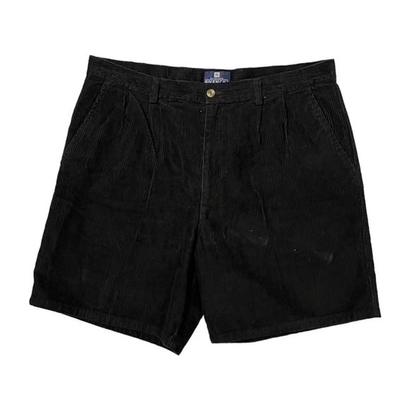 GIVENCHY Vintage Black Corduroy Designer Shorts Men's 38 Waist